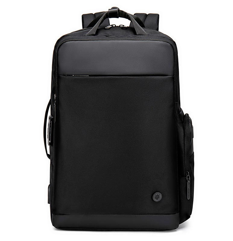 جولدن وولف GB00397 حقيبة ظهر لابتوب مقاومة للماء للسفر 15.6" - لون اسود — جولدين وولف - Image 1